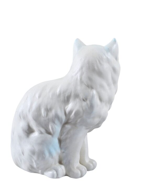 Vintage Enesco White Cat Figurine Made in Japan Porcelain Kitty Collectible - Picture 3 of 8